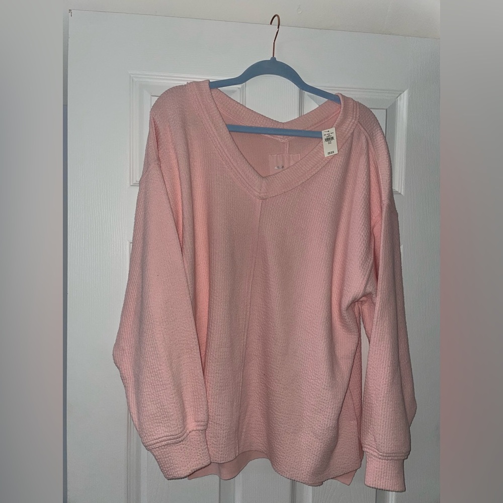Aerie Wonder V Textured Sweatshirt
